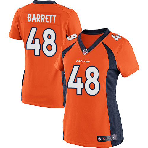 Women's Limited Shaquil Barrett Nike Jersey Orange Home - #48 NFL Denver Broncos